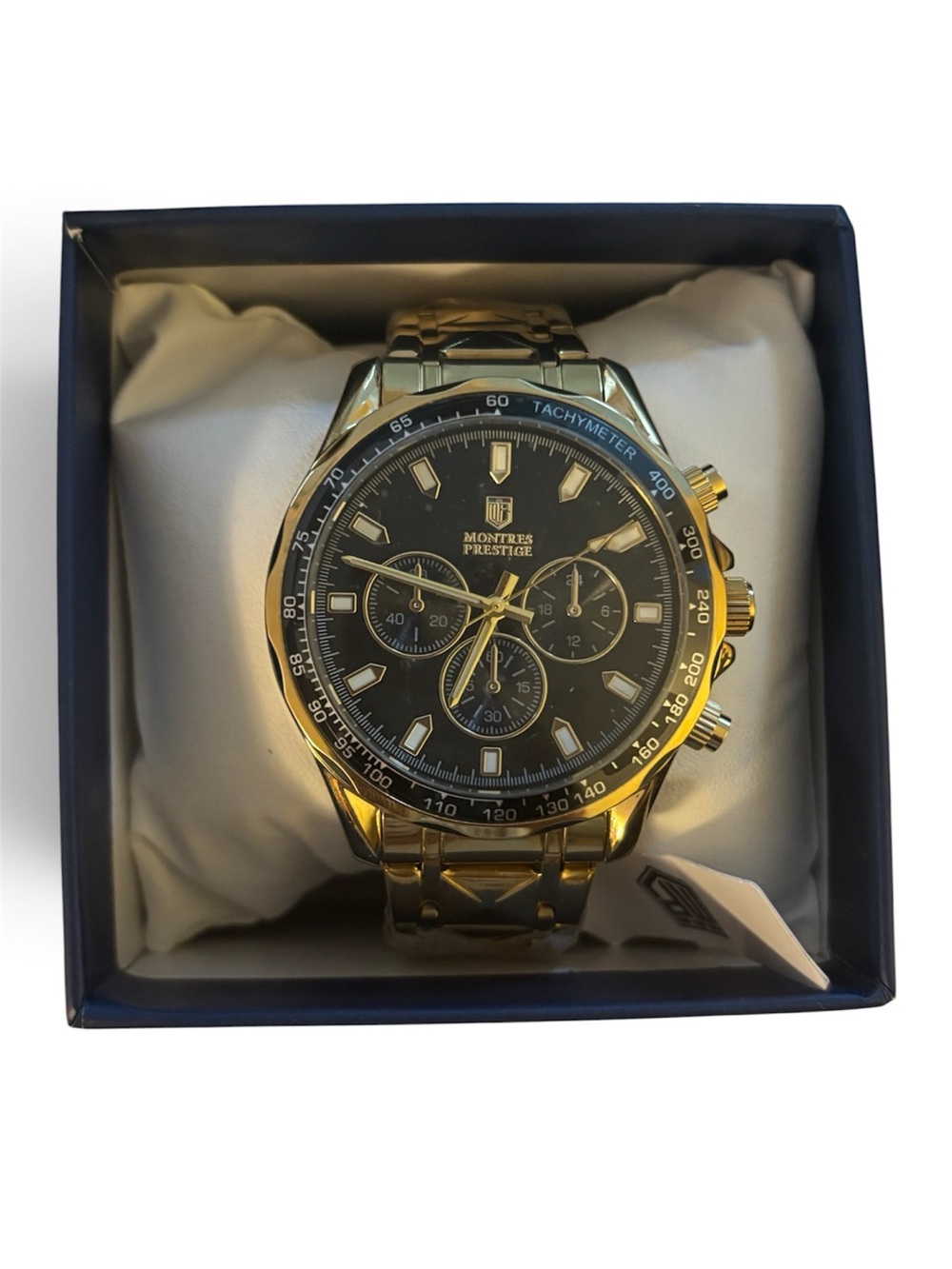 MPW-0344 Invicta Montres Prestige Men 44.5mm Metal Gold Black PC21S Quartz Watch